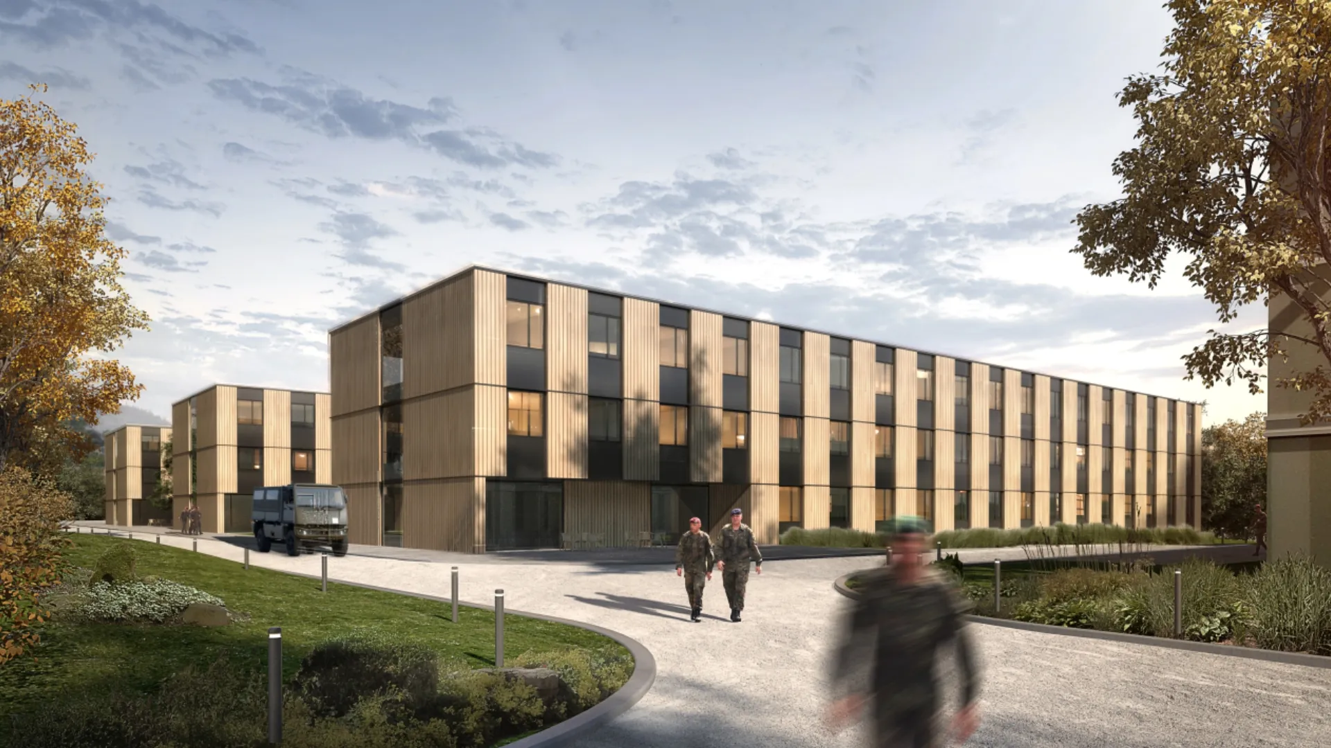 JFB Projekte - Unterkünfte der Bundeswehr 2 JFB Projekte - Cannion Stuttgart U3Cannion_Q20_Stuttgart_EX04_BlueHour_HR01